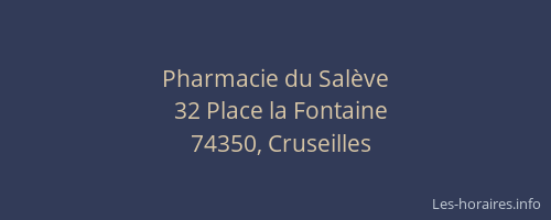 Pharmacie du Sal&egrave;ve