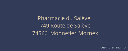 Pharmacie du Sal&egrave;ve