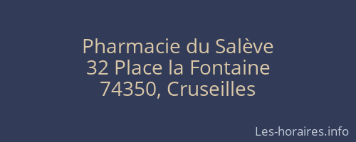 Pharmacie du Salève