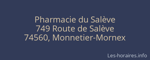 Pharmacie du Salève