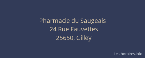 Pharmacie du Saugeais