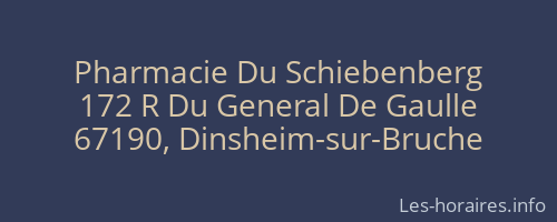 Pharmacie Du Schiebenberg