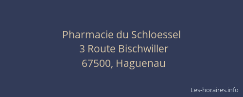Pharmacie du Schloessel
