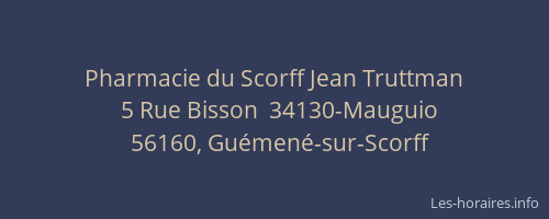 Pharmacie du Scorff Jean Truttman