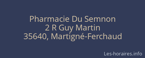 Pharmacie Du Semnon