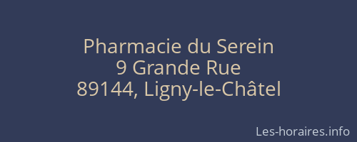 Pharmacie du Serein