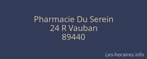 Pharmacie Du Serein
