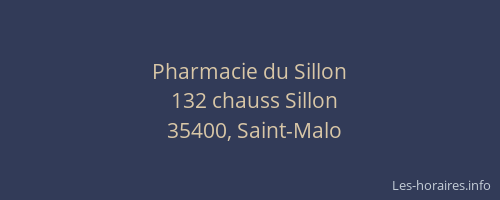 Pharmacie du Sillon