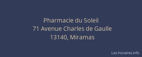 Pharmacie du Soleil