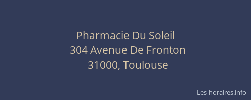 Pharmacie Du Soleil