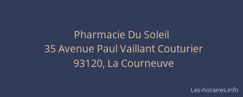 Pharmacie Du Soleil