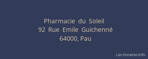 Pharmacie  du  Soleil