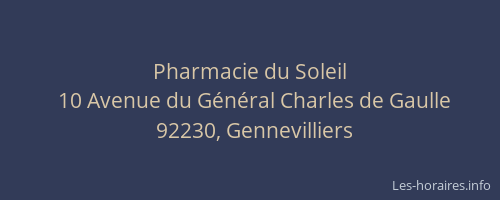 Pharmacie du Soleil