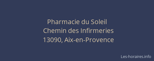 Pharmacie du Soleil