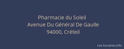 Pharmacie du Soleil