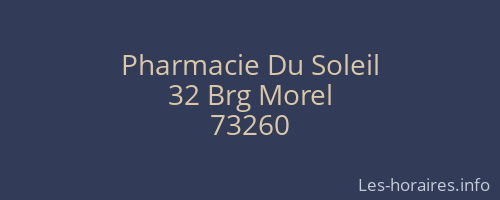 Pharmacie Du Soleil