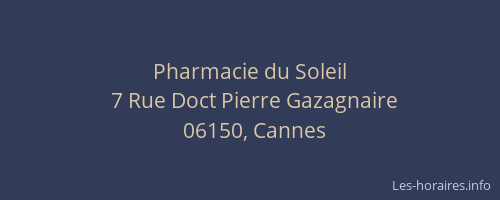 Pharmacie du Soleil