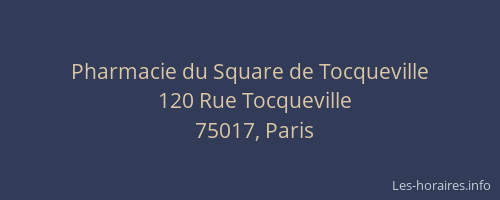 Pharmacie du Square de Tocqueville