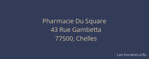 Pharmacie Du Square