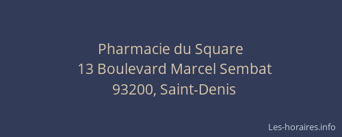 Pharmacie du Square