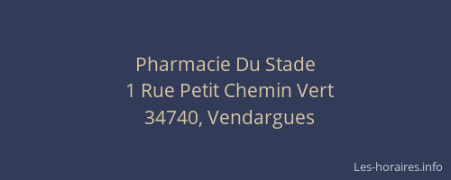 Pharmacie Du Stade