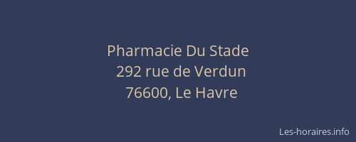 Pharmacie Du Stade