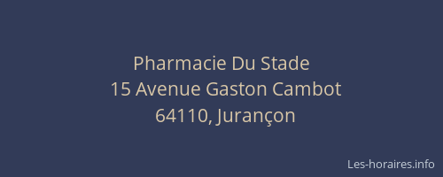 Pharmacie Du Stade