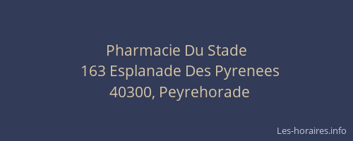 Pharmacie Du Stade