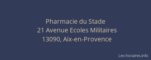Pharmacie du Stade