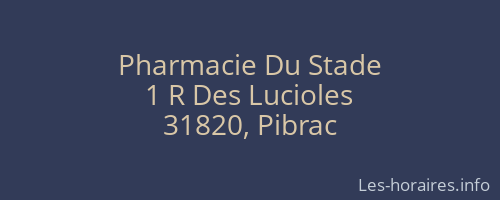 Pharmacie Du Stade