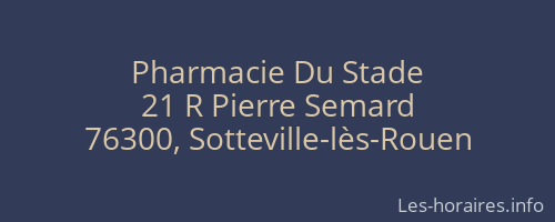 Pharmacie Du Stade