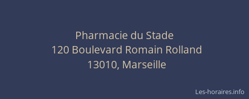 Pharmacie du Stade