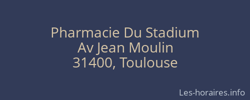 Pharmacie Du Stadium