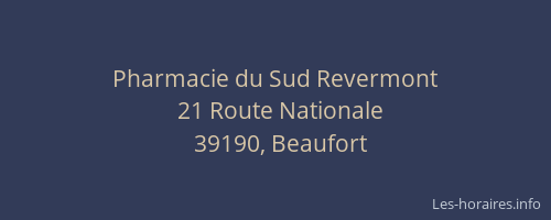 Pharmacie du Sud Revermont