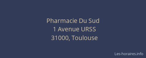 Pharmacie Du Sud