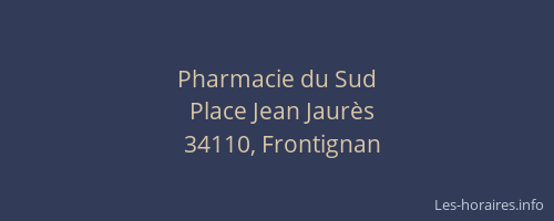 Pharmacie du Sud