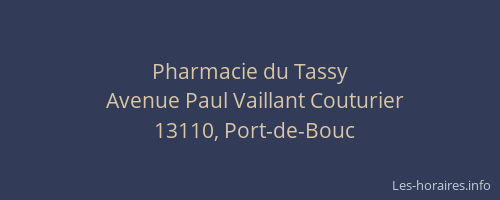 Pharmacie du Tassy