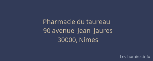 Pharmacie du taureau
