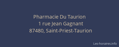 Pharmacie Du Taurion