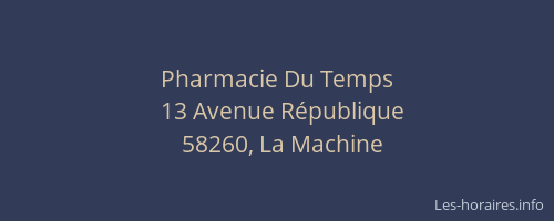 Pharmacie Du Temps