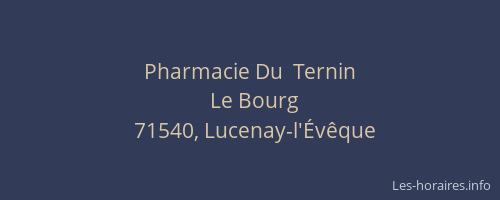 Pharmacie Du  Ternin