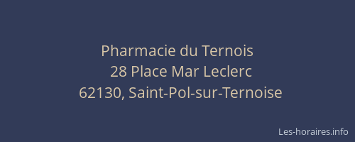 Pharmacie du Ternois