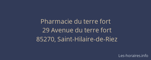 Pharmacie du terre fort