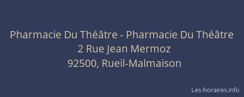 Pharmacie Du Théâtre - Pharmacie Du Théâtre