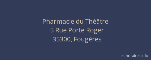 Pharmacie du Théâtre