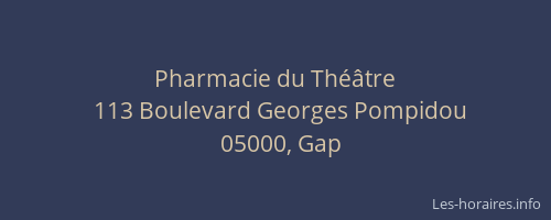 Pharmacie du Théâtre