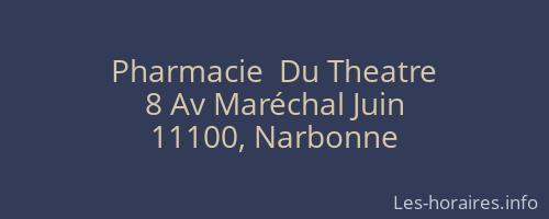 Pharmacie  Du Theatre