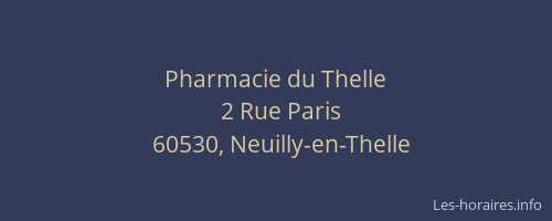 Pharmacie du Thelle