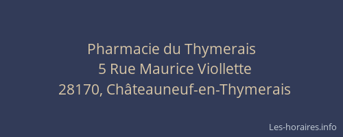 Pharmacie du Thymerais