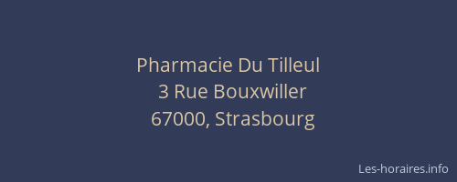 Pharmacie Du Tilleul
